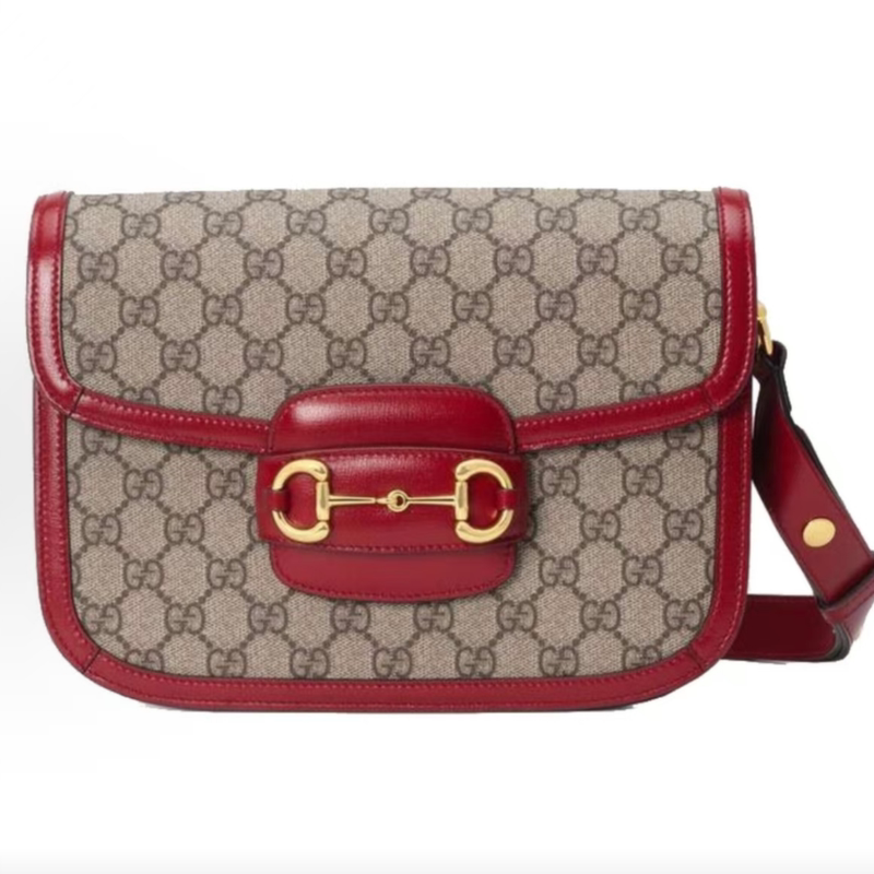 Gucci Gucci Luxury Brand 99% New Horsebit Red 1955 Saddle Bag Handbag for Women Wz