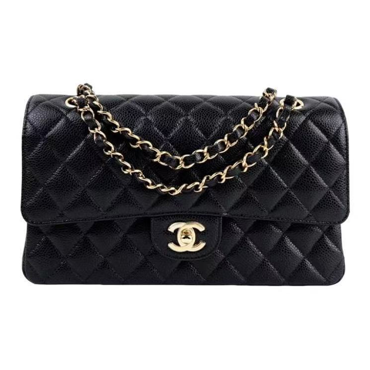 Chanel Luxury Brand 99% New Cf Quilted Gold Buckle Leather Flap Handbag for Women Wz