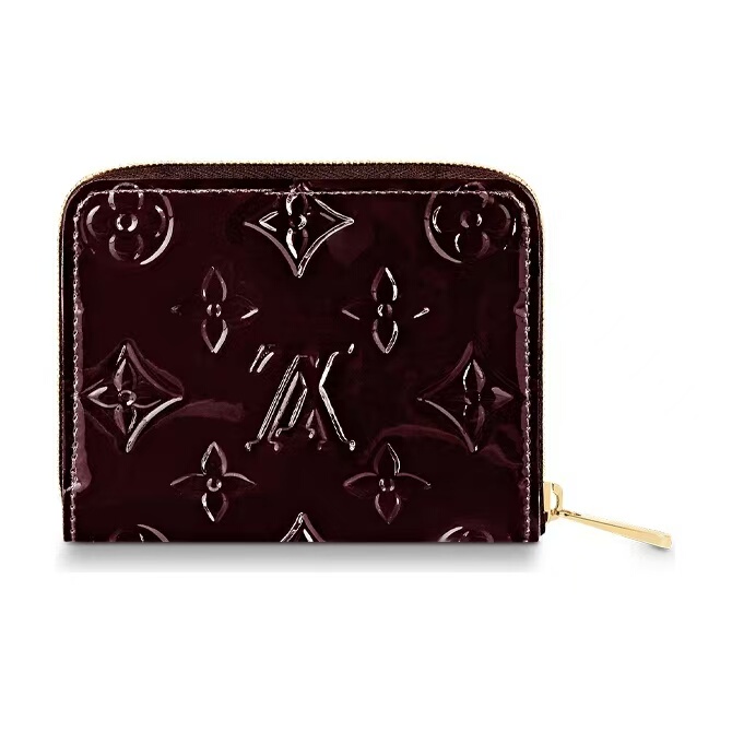 Lv Louis Vuitton High-End Luxury Brand 99% New Embossed Patent Leather Women's Coin Purse Amaranth Red Wz Lv Louis Vuitton High-End Luxury Brand 99% New Embossed Patent Leather Women's Coin Purse Amaranth Red Wz