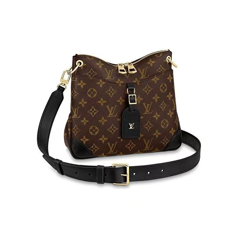 Lv Louis Vuitton High-End Luxury Brand 99% New Odeon Small Size Monogram Canvas with Leather Patchwork Crossbody Bag Wz