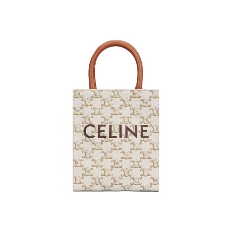 Celine Luxury High-End 99% New Cabas Full-Print Monogram Vertical Handbag Sheet Music Tote Women's Bag Wz