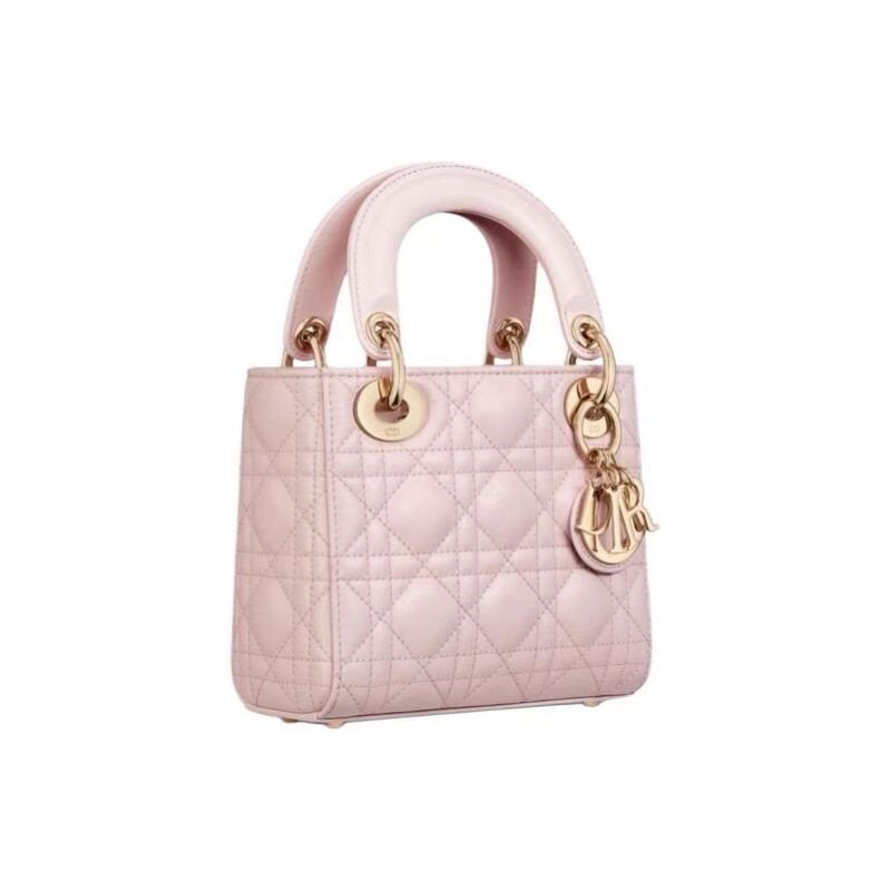 Dior Luxury Brand 99% New Lady Three-Compartment Lady Dior Mini Light Pink Handbag for Women Wz Dior Luxury Brand 99% New Lady Three-Compartment Lady Dior Mini Light Pink Handbag for Women Wz