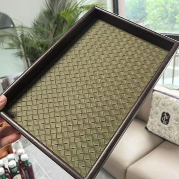 Light luxury high-end jewelry storage box home living room coffee table jewelry necklace bracelet earring rectangular wooden tray