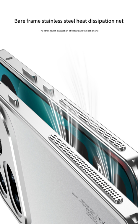 Brushed Aluminum Metal Lens Heat dissipation Phone Case for Nothing Phone 4a, 4a - view 13