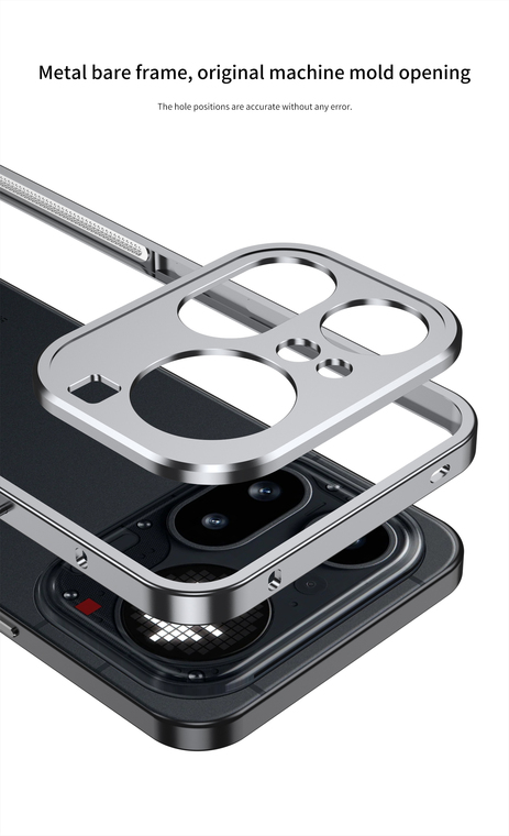 Brushed Aluminum Metal Lens Heat dissipation Phone Case for Nothing Phone 4a, 4a - view 12