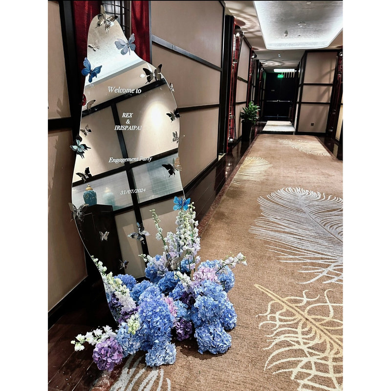 Luxury Wedding Mirror Welcome Sign Cloud ins Trendy Mirror Opening Wedding Photo Booth Special-Shaped Mirror Wedding Mirror
