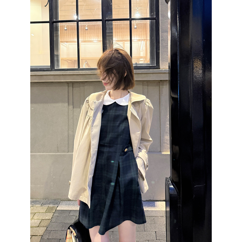 Wearkeki Berlin Girl Slimming Waist Sleeveless Plaid Vest Dress Women's College Style Retro Short Skirt Wearkeki Berlin Girl Slimming Waist Sleeveless Plaid Vest Dress Women's College Style Retro Short Skirt
