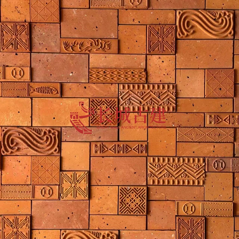 Great Wall Ancient Architecture Creative Red Brick Art Texture Red Brick Han Pattern Brick Background Wall Retro Clay Brick Cultural Decorative Wall Great Wall Ancient Architecture Creative Red Brick Art Texture Red Brick Han Pattern Brick Background Wall Retro Clay Brick Cultural Decorative Wall