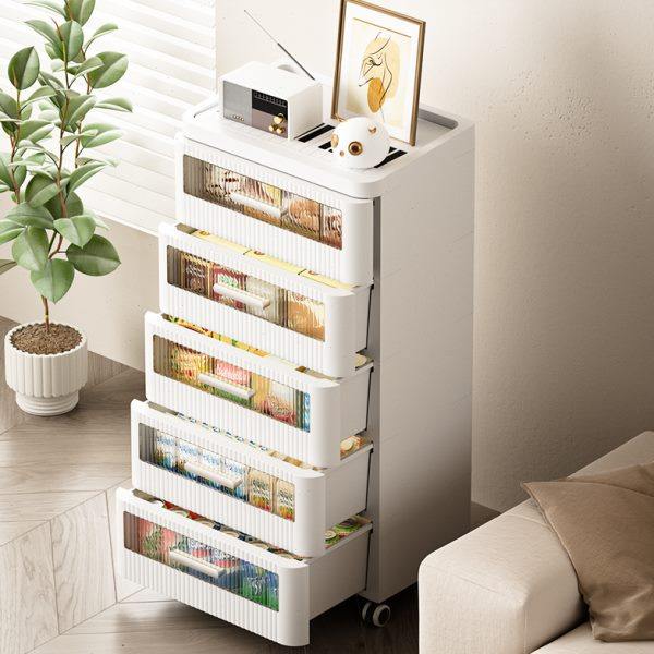 39/45/Japanese transparent cabinet drawer-type storage cabinet living room bedroom kitchen household storage