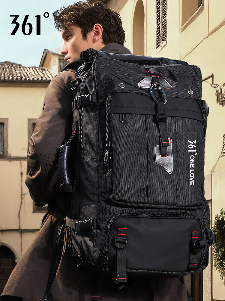 Backpack Men's Backpack 2025 New Large-Capacity Travel Multi-Functional Waterproof Mountaineering Bag Cross-Body Outdoor Luggage Bag