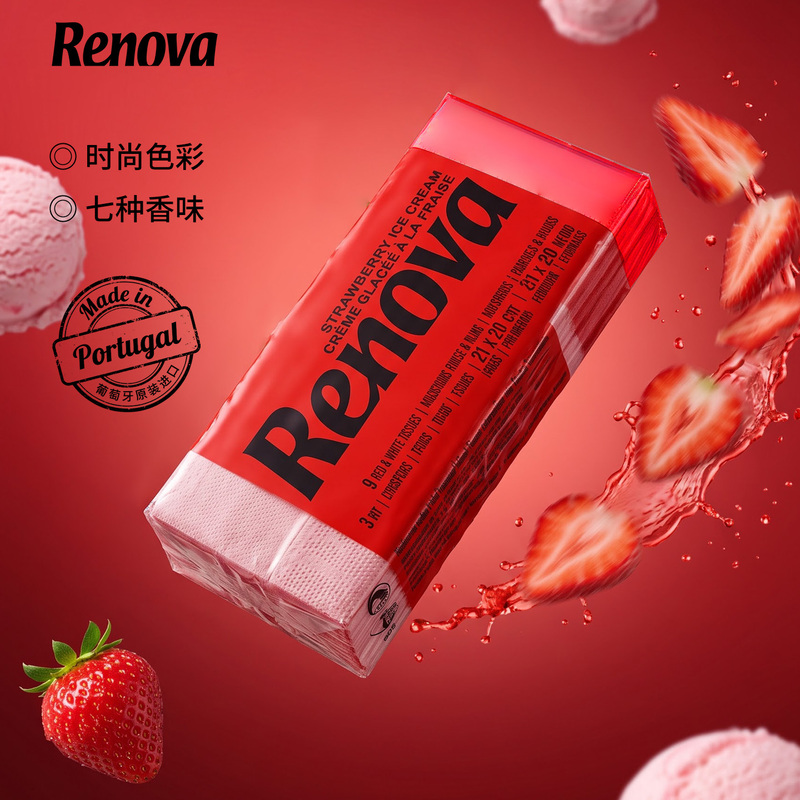 Renova Colorfulful Handkerchief Paper Scented Long-Lasting Paper Towel Colorfulful Facial Tissue Non-Fading 6 Small Packs Renova Colorfulful Handkerchief Paper Scented Long-Lasting Paper Towel Colorfulful Facial Tissue Non-Fading 6 Small Packs