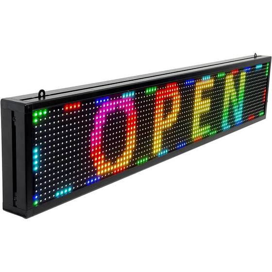 LED 풀 컬러 스크롤 화면 광고판 HD P10 실외 대형 화면 디스플레이 플래시 바 화면 전자 조명 카드