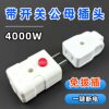 New 10A two-pin male and female plug with switch