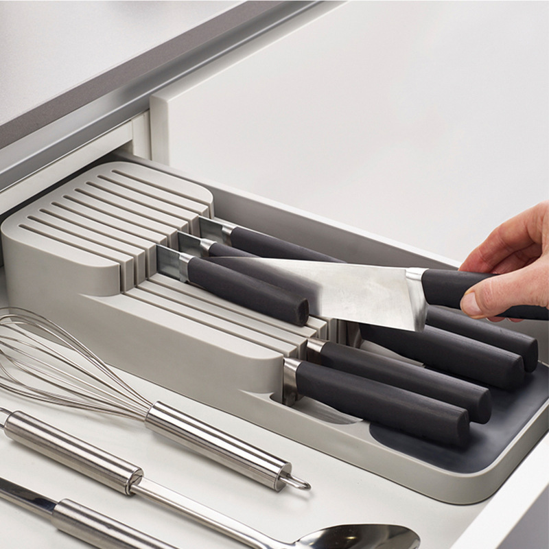 Kitchen Drawer Organizer Divider Cabinet Built-In Compartment Spoon Chopsticks Cutlery Knife and Fork Storage Rack Bowl and Chopsticks Storage Box
