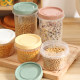 High temperature resistant round refrigerator with lid small fruit storage box microwave heating bento box sealing jar