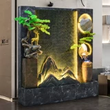 Большая водная навесная стена, проточная вода, рокарий, фонтан, пруд с рыбой, перегородка, украшение прихожей, гостиная, офис, украшение отеля.