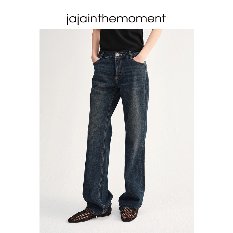 Jaja Nostalgic Stretch Slim-Fit Low-Waist Faded Straight-Leg Jeans Je080012 Jaja Nostalgic Stretch Slim-Fit Low-Waist Faded Straight-Leg Jeans Je080012