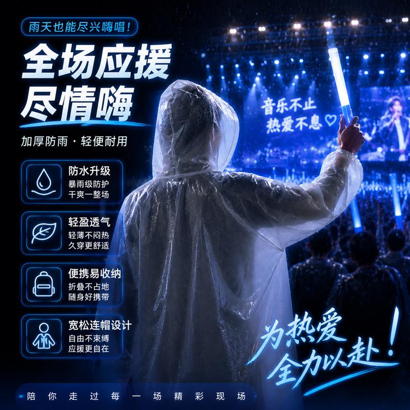 Concert Raincoat, Ultra-Light Portable Adult Long Raincoat, Full-Body Rain Protection for Women, Outerwear for Men, Disposable Rain Poncho