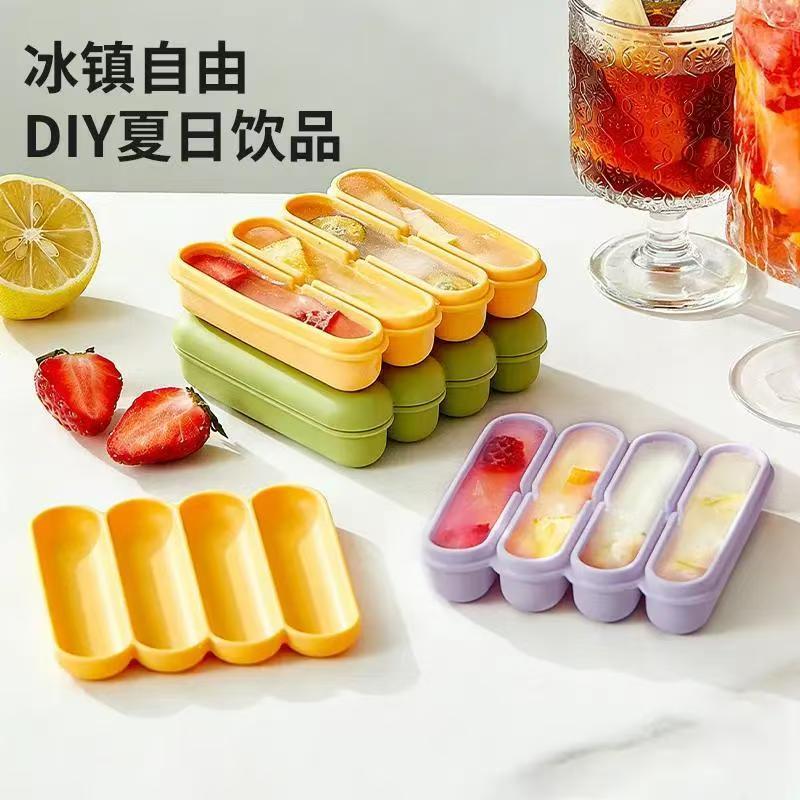 Ice Cube Strip Mold, Long Ice Tray, Easy to Release, Portable Ice Cube Mold for Home Use, DIY Ice Popsicle, Ice Brick Mold Ice Cube Strip Mold, Long Ice Tray, Easy to Release, Portable Ice Cube Mold for Home Use, DIY Ice Popsicle, Ice Brick Mold