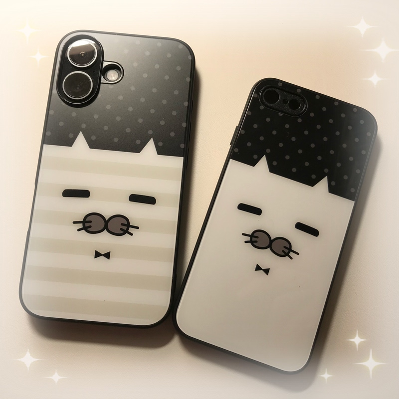 Close To|Vintage Cat and Bear|Frosted Glass Acrylic Phone Case|Compatible with All Android Phones Close To|Vintage Cat and Bear|Frosted Glass Acrylic Phone Case|Compatible with All Android Phones