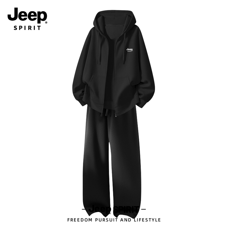 Jeep Casual Sports Suit for Men, Autumn Sweatshirt Set, Men's Straight-Leg Pants Outfit, Sweatshirt Jacket for Men Jeep Casual Sports Suit for Men, Autumn Sweatshirt Set, Men's Straight-Leg Pants Outfit, Sweatshirt Jacket for Men