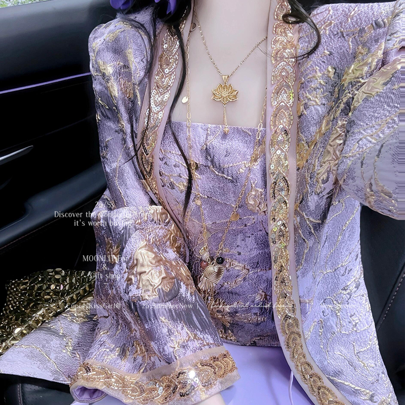 New Chinese-Style Women's High-End Exquisite Heavy-Duty Sequined National Style Embroidered Jacket, Camisole, and Half Skirt Three-Piece Set