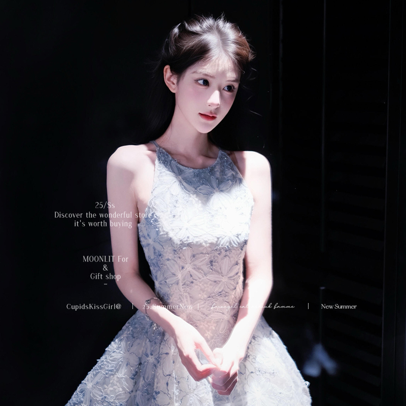 Birthday Party Little Dress for Women, Classy and Exquisite, Heavy Lace Embroidery, Mesh Waist-Cinching, Puffy Princess Dress Birthday Party Little Dress for Women, Classy and Exquisite, Heavy Lace Embroidery, Mesh Waist-Cinching, Puffy Princess Dress