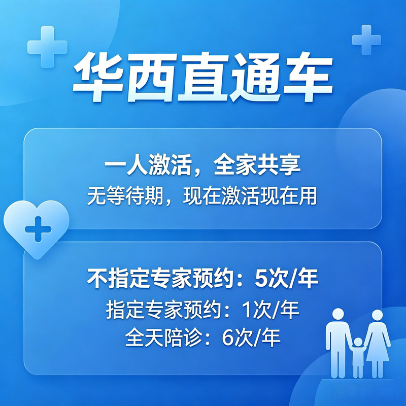 No Need to Wait for Activation, You Can Use the [West China Hospital Direct Pass] Green Pass Card for Four People to Share When Scheduling an Appointment and Accompanying a Patient
