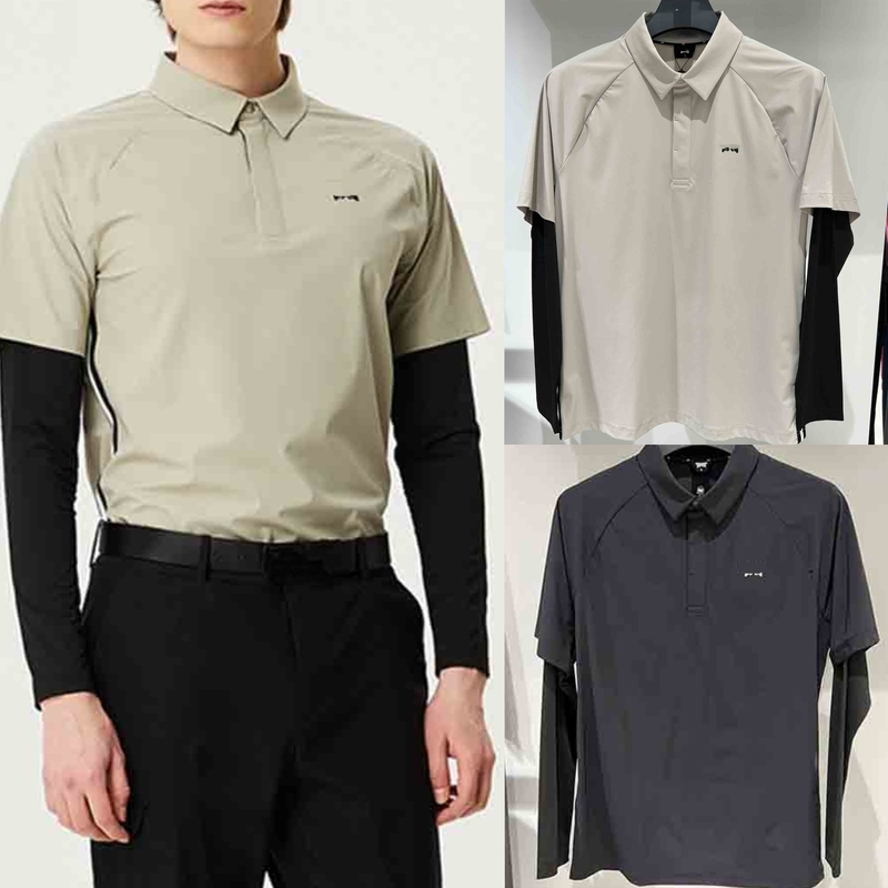 Premium Outdoor Original Foreign Trade Men's Golf Spring/Summer Sun-Protective Long-Sleeve Faux Two-Piece Shirt, Simple and Versatile Premium Outdoor Original Foreign Trade Men's Golf Spring/Summer Sun-Protective Long-Sleeve Faux Two-Piece Shirt, Simple and Versatile