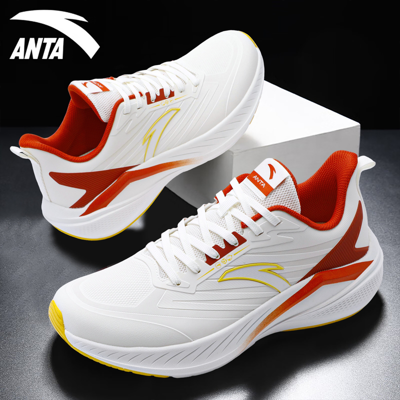 Anta Men's Shoes Shock-Absorbing Running Shoes Leather Breathable Waterproof Lightweight White Running Shoes 2026 New Men's Sports Shoes Anta Men's Shoes Shock-Absorbing Running Shoes Leather Breathable Waterproof Lightweight White Running Shoes 2026 New Men's Sports Shoes