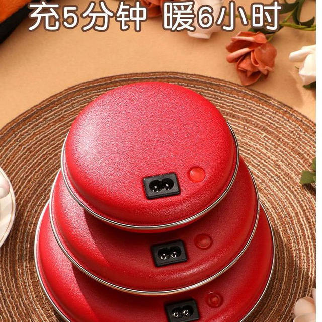 Macaron explosion-proof electric warmer rechargeable hand warmer waterless hot water bottle plush hot treasure winter soup woman warms feet in winter