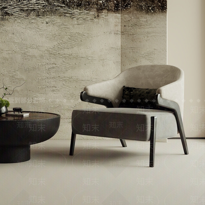 Nordic Style Hotel Single Solid Wood Sofa Chair Living Room Balcony Leisure Chair Lazy Sofa Gray Simple Modern Style Nordic Style Hotel Single Solid Wood Sofa Chair Living Room Balcony Leisure Chair Lazy Sofa Gray Simple Modern Style