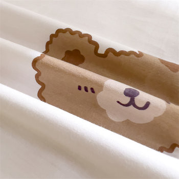 Spot college student dormitory top q bed three-piece set full cotton single sheet quilt cover quilt cover