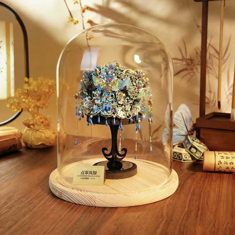 Special Glass Cover for Display, Dustproof, with Lighting Slot and Base for Pincu Model Figures