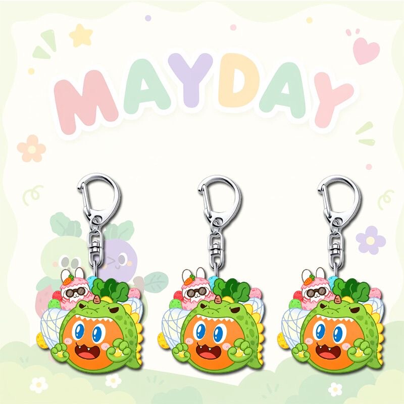 Mayday Merchandise Mdbj Dinosaur Flat Acrylic Keychain Items for Concert Support and Fan Interaction