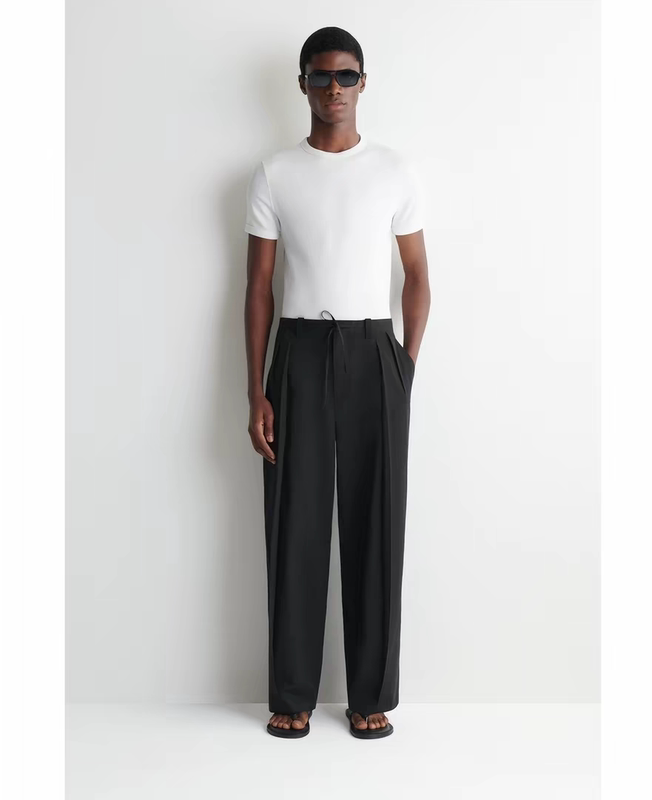 C*S Men's Casual Cotton Loose Wide-Leg Drawstring Pants 2026 Summer New Arrival 1341953001