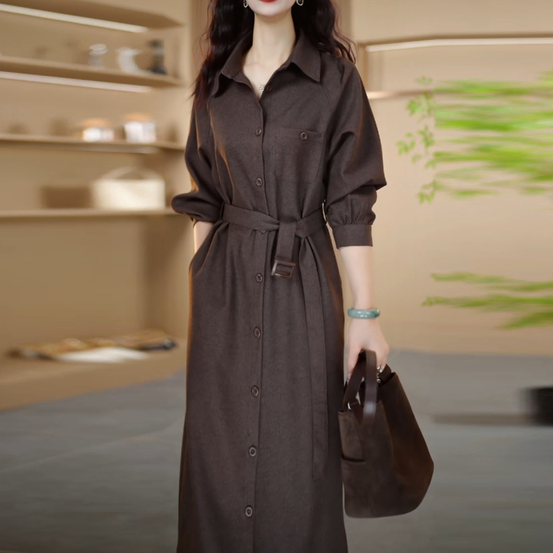 Dress 2026 New Style for Women, Spring and Autumn, Popular This Year, Elegant, Light Luxury, High-End, Long-Sleeved