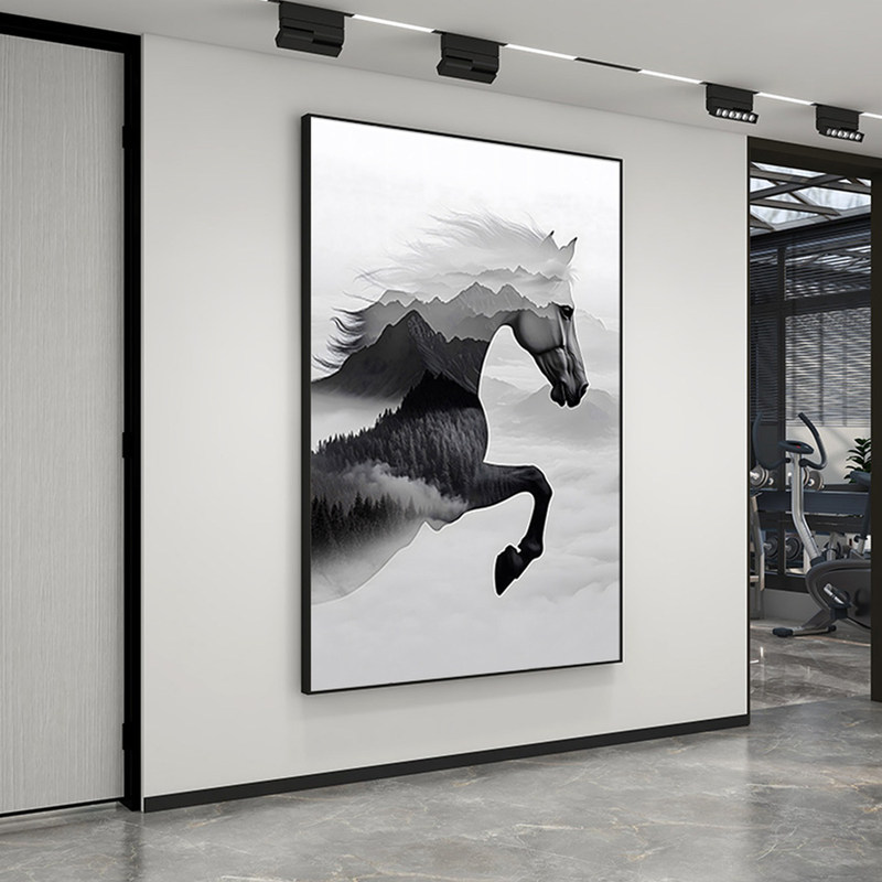 2026 New Model Horse Success Decorative Painting for Entrance Hall, High-End Wall Art for Living Room Background, Hallway and Corridor Horse Painting