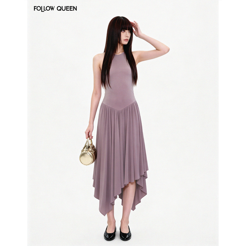 Followqueen Modal Draped Asymmetrical Hem Dress with a Relaxed Vibe and Slimming Effect Long Dress Followqueen Modal Draped Asymmetrical Hem Dress with a Relaxed Vibe and Slimming Effect Long Dress