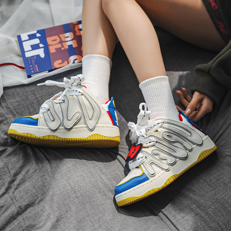 Alphabet Letter Sneakers for Men and Women, Chinese Style, Breathable Summer Sports Casual Shoes, 2026 New Model, Large Tongue Sneakers
