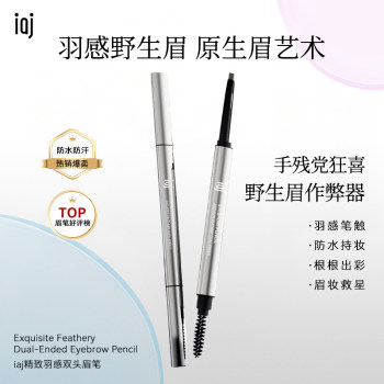 Double-ended gray-brown eyebrow pencil with clear roots and wild eyebrows Double-ended gray-brown eyebrow pencil with clear roots and wild eyebrows