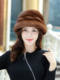 Middle-aged and elderly women's mink hat mink fur warm winter mink velvet mink mother fur whole mink ear protection sun hat