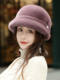 Mink Fur Hat for Women in Autumn and Winter, Middle-Aged and Elderly Ear Protection, Warm Whole Mink Fur, Mink Velvet, Mother's Winter Fur Hat