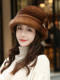Mink Fur Hat for Women in Autumn and Winter, Middle-Aged and Elderly Ear Protection, Warm Whole Mink Fur, Mink Velvet, Mother's Winter Fur Hat