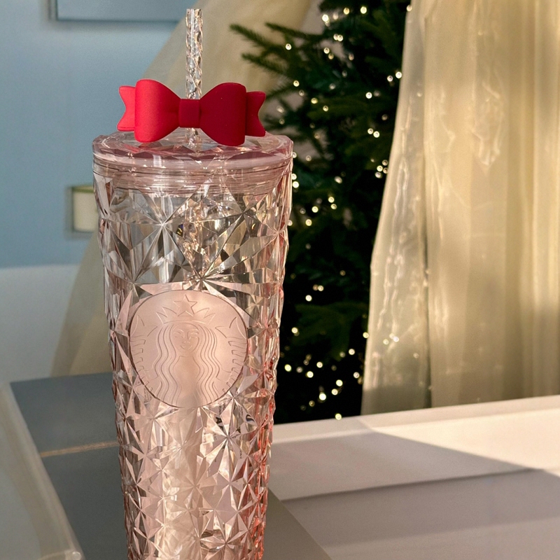 Starbucks Cup 2025 New Christmas High-Value Straw Cup Large Capacity Bow Tie Water Cup Holiday Gift Starbucks Cup 2025 New Christmas High-Value Straw Cup Large Capacity Bow Tie Water Cup Holiday Gift