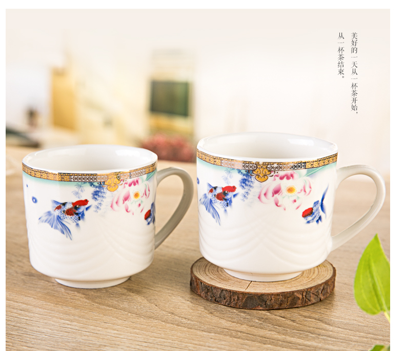 Ly và chén bằng gốm có tay cầm Trà Kung Fu phong cách Nhật Bản sáng tạo đơn giản ly nhỏ ly đơn ưu đãi đặc biệt bán nóng bình đựng nước thủy tinh lock&lock