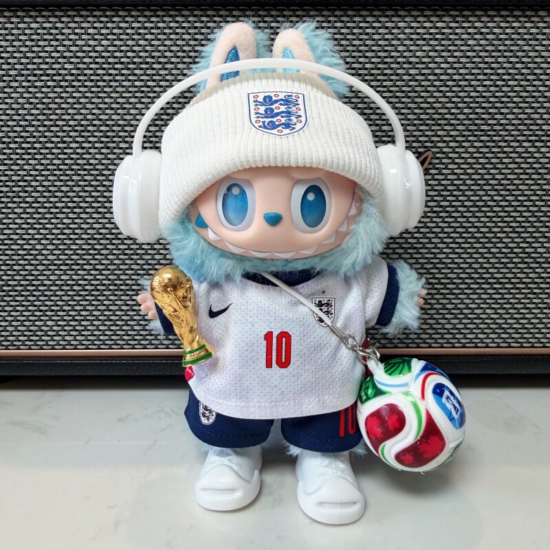 England No. 10 Bellingham Football Doll Outfit Set Suitable for 17cm Bubu Trendy Toy Gift