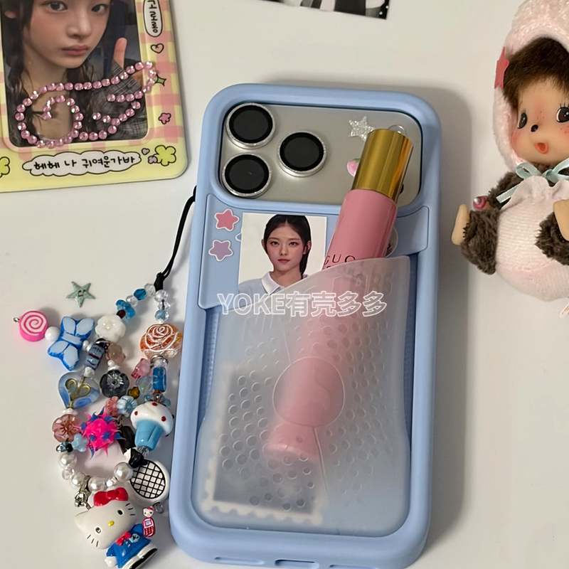 Song Yanfei Celebrity-Style Ninja Labs Matcha Green-Blue Yoga Pants Large Pocket Phone Case Suitable for iPhone 17 Pro Max/Ouyang Di Di Apple 16 Pro Max/15/14 Anti-Drop Protection