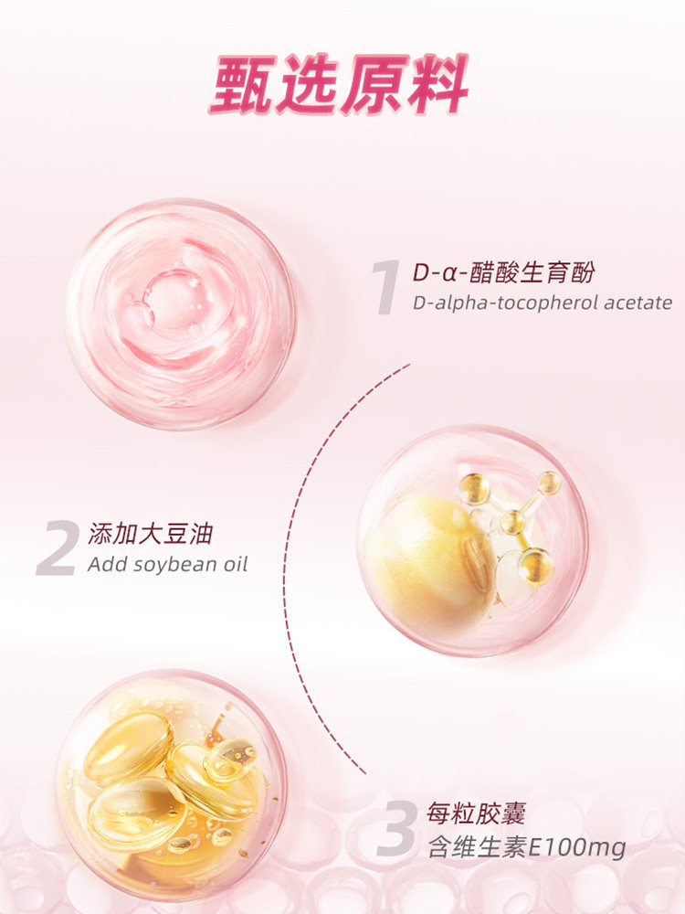 Neptune Premium Brand Hai Zhi You Vitamin E Soft Capsules Nutritional Supplement Imported Ve for Men and Women Facial Topical Use