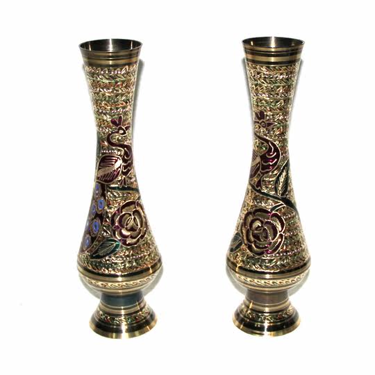 12-inch thin neck machine-made bottle, Pakistani copperware, copper vase, copper bottle, wedding gift